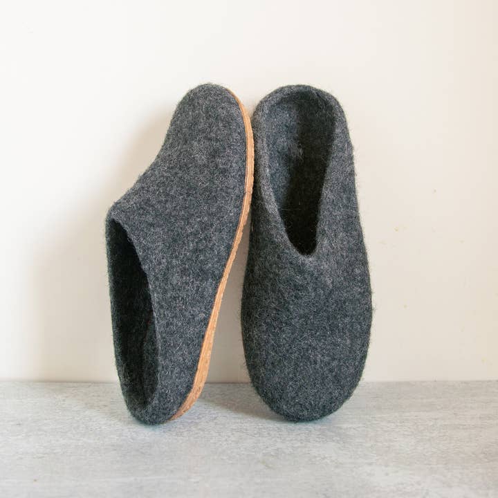 Fuzzy cove - Vendita all'ingrosso Pantofole - Donna - Stone Grey | Pantofole di lusso in lana merino biologica7