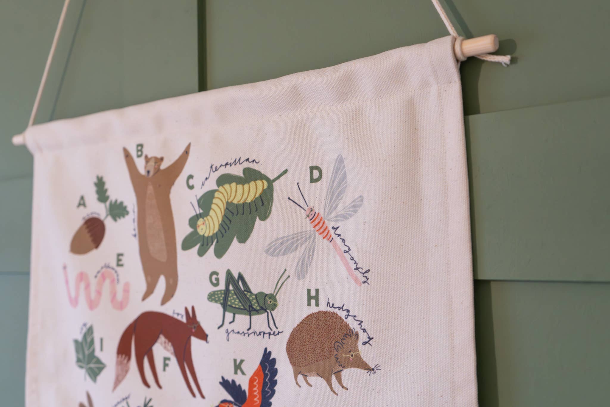 Knotty Knotty - Wholesale Banner - Kids & Baby - Woodland Alphabet Printed Fabric Banner3