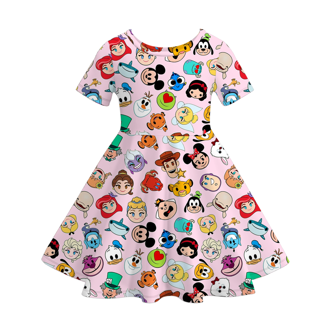 Little Trendy - Wholesale Dress - Kids - Cute Bluey cartoon twirl short sleeve dress for girls 5