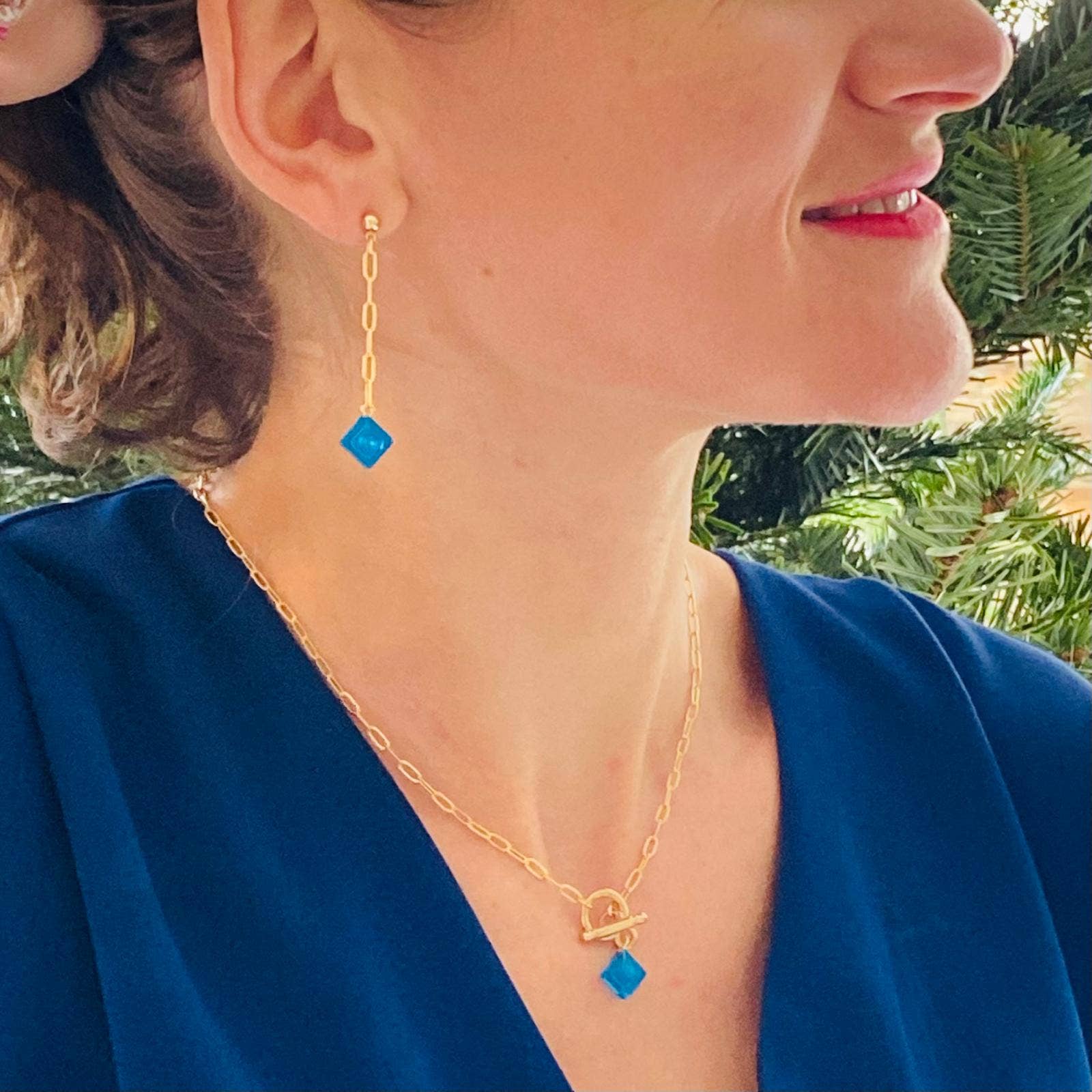 Brique d'Oreille – wholesale Hängande örhängen – Hängande örhängen kedja & Lego®-kloss - Les Virevolteuses3