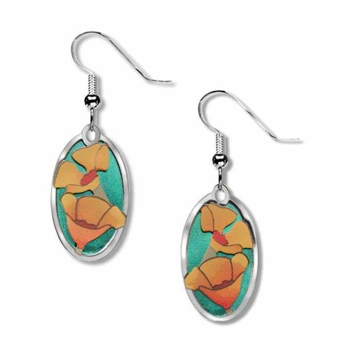 David Howell and Company – Großhandel Ohrhänger – Kalifornischer Mohn Ohrringe, HERGESTELLT in den USA0