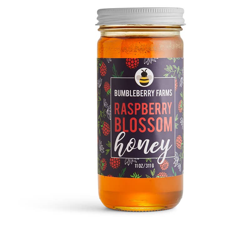 Bumbleberry Farms - Wholesale Honey - Pure Raspberry Blossom Honey - 11OZ