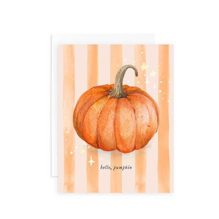 Carte de vœux Hello Pumpkin pour la vente par Cami Monet