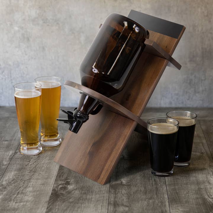 Picnic Time Family of Brands - Wholesale Beer/Wine Caddy - Growler Stand with 64oz Glass Growler6