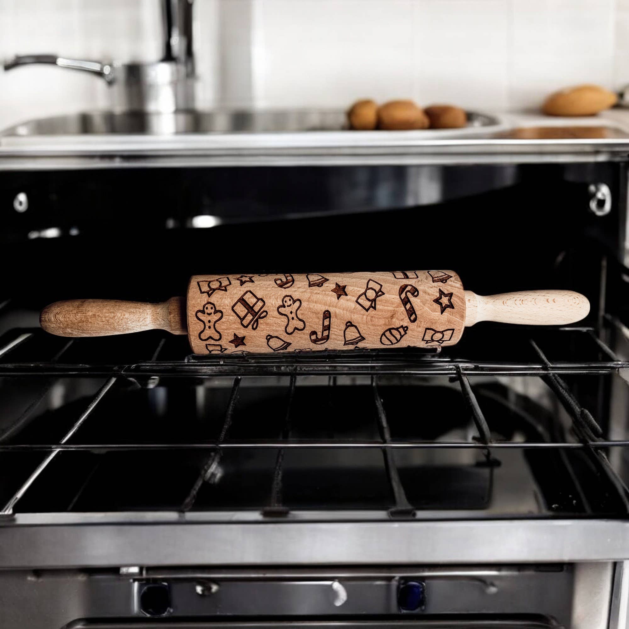 Gia Roma - Wholesale Rolling Pin - Christmas Baking Gift Set, Wooden Rolling Pins for Cookies48
