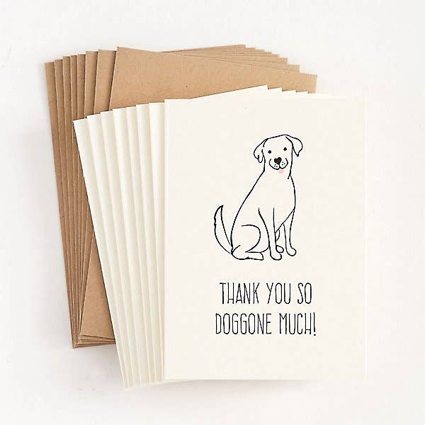 Paper Source Wholesale - Wholesale Thank You Card - Thank You So Doggone Much Stationery