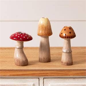 Audrey's Home & Gift - Vente Vases - Vases à boutons de champignons (Pk/03 Ast)1