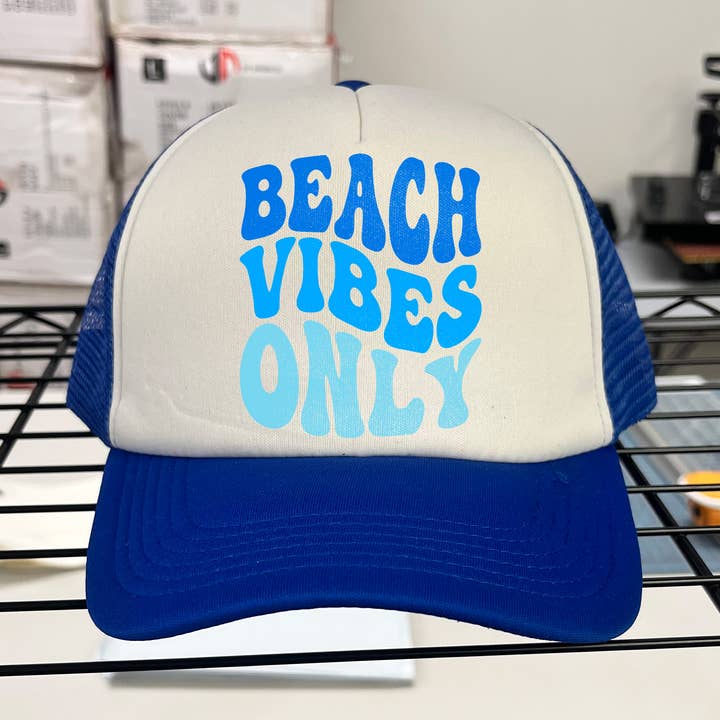 Beach Vibes Only Trucker Hat for wholesale by Free Spirit
