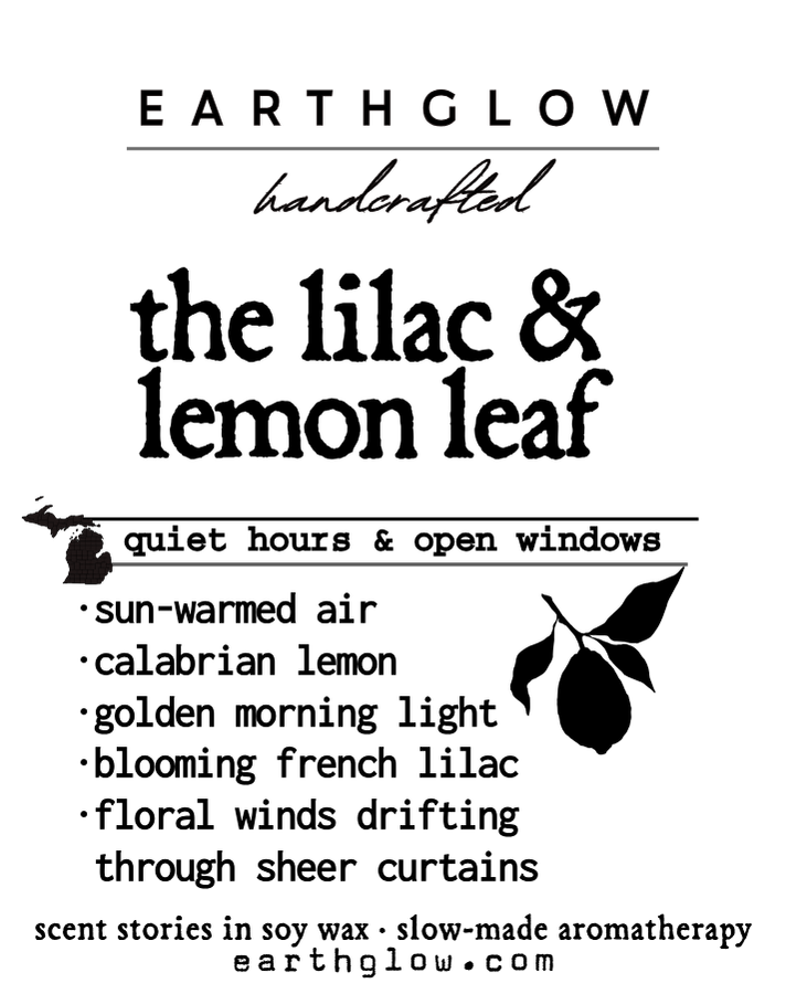 Earthglow - Wholesale Jar/Filled Candle - The Lilac + Lemon Leaf | 11 oz Natural Soy Blend Candle1