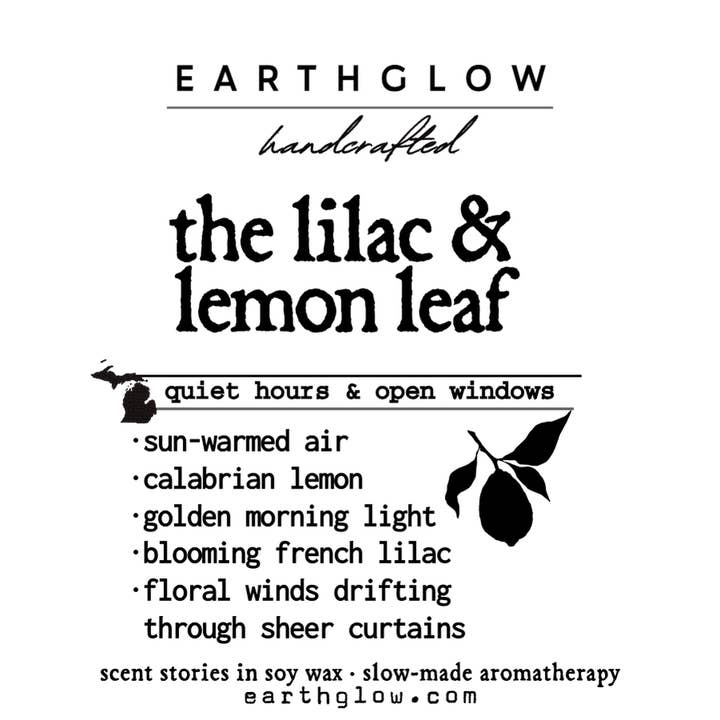 Earthglow - Wholesale Jar/Filled Candle - The Lilac + Lemon Leaf | 11 oz Natural Soy Blend Candle1