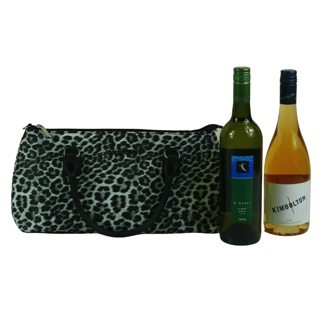 Cool Clutch Pty Ltd - Wholesale Cooler/cooler bag - Emma Cool Clutch (Grey Leopard) 2 Bottle Cooler bag7