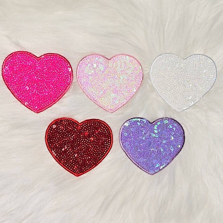 Scratch Decor - Wholesale Patch - Sequin Heart Embroidery Iron On Patch2