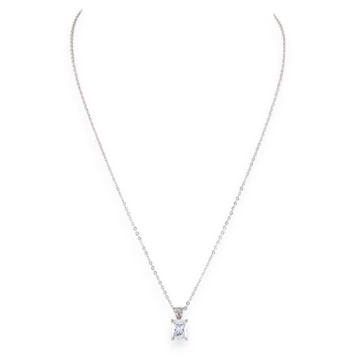 Clear Square CZ Pendant for wholesale on Faire1