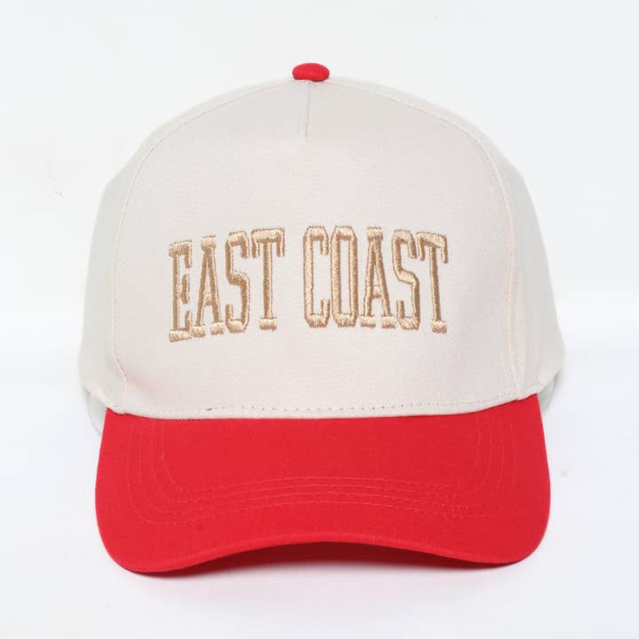 David And Young - Wholesale Baseball Cap - Unisex - EAST COAST embroidery 5 Panel Two Tone Cap