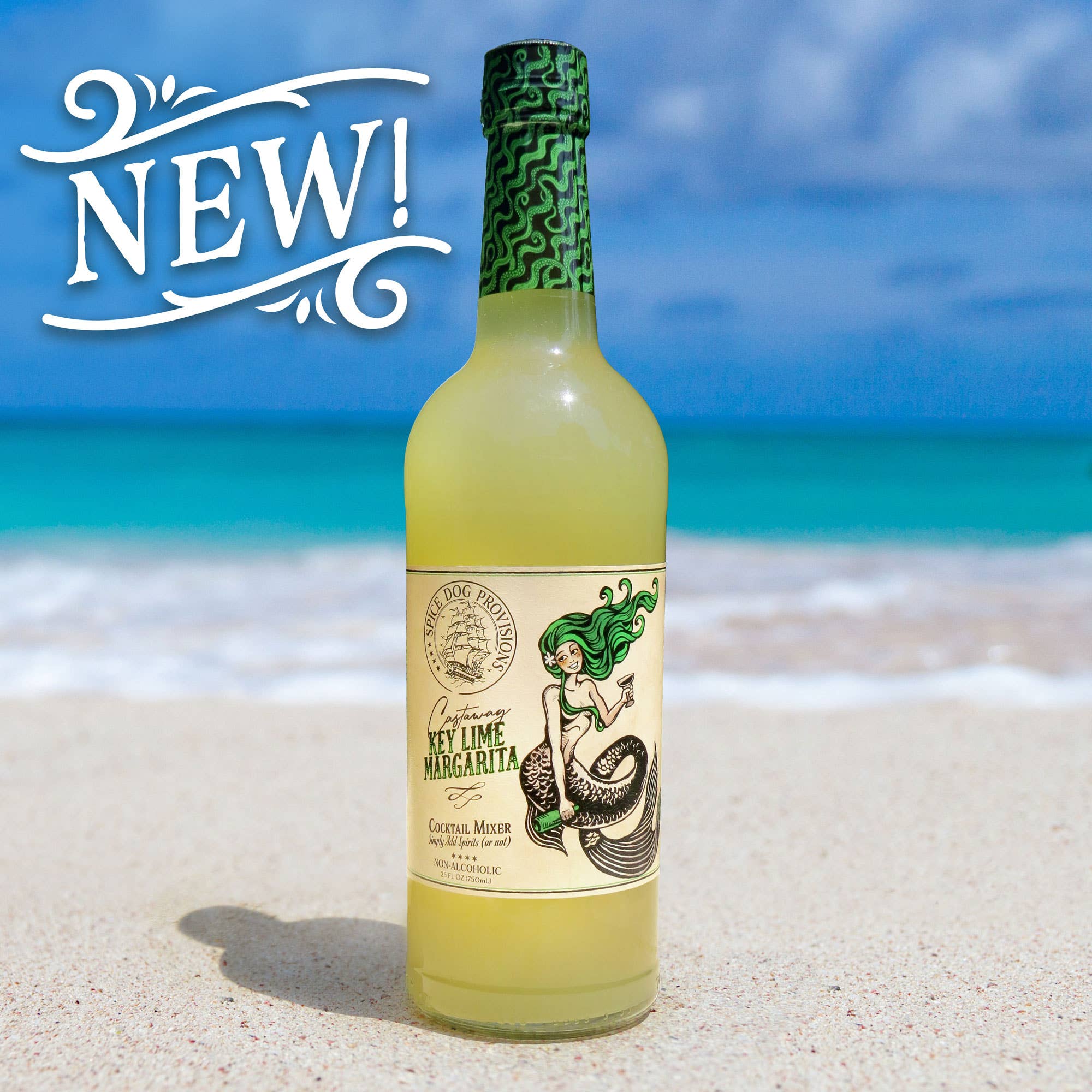 Spice Dog Provisions - Vente Mélange/sirop pour cocktails - Mélangeur à cocktail Castaway Key Lime Margarita1
