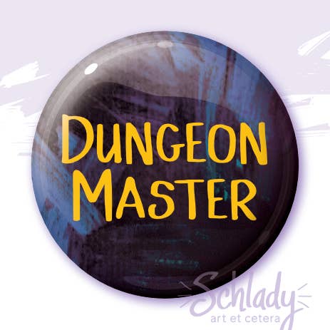 Dungeon Master - Button Pin for wholesale by Schlady