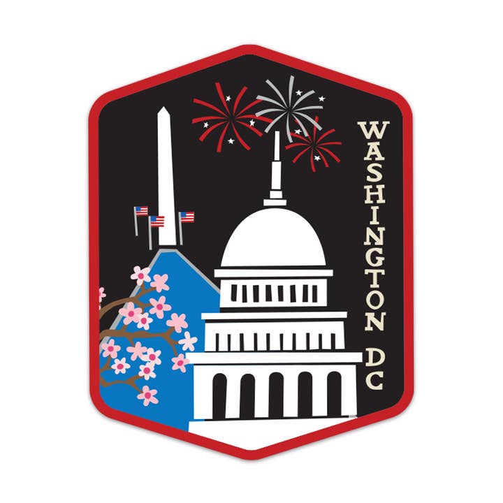 Adesivo Washington, DC per la vendita all'ingrosso da parte di R. Nichols Stationery & Gifts