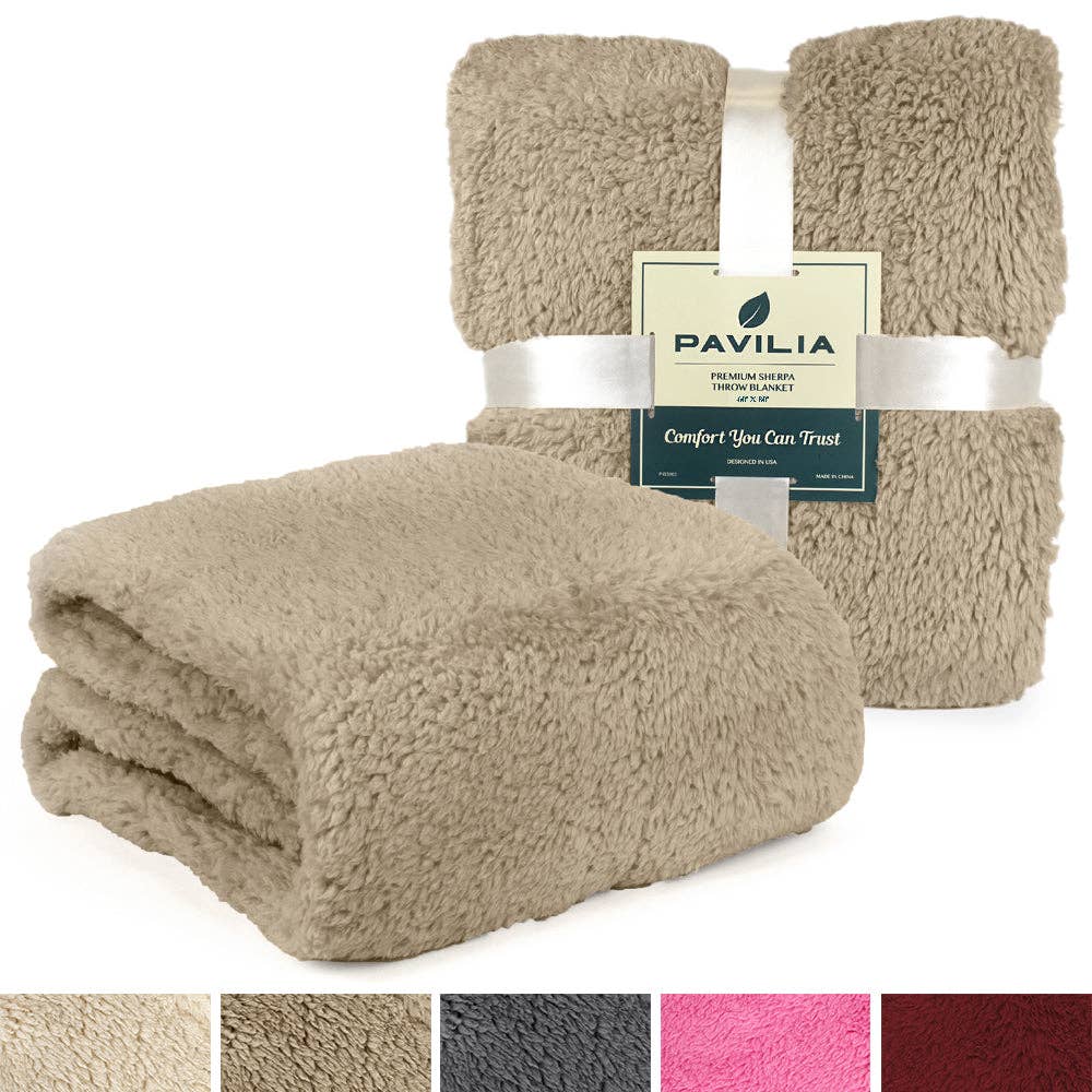 Pavilia - Wholesale Throw Blanket - Plush Shaggy Sherpa Blanket80
