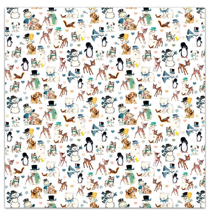 Snow Friends 12x12 enkelzijdig papier (25 stuks) voor wholesale door Pretty Little Studio