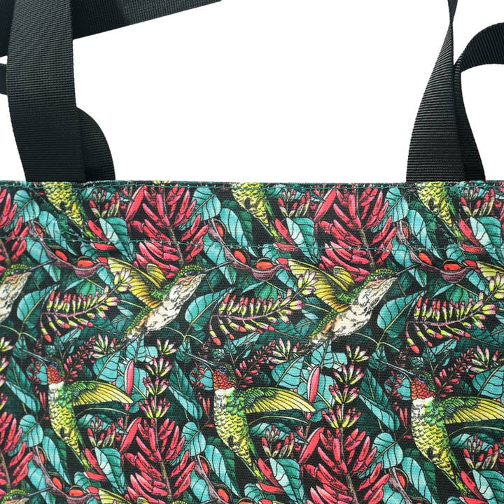 Sipsey Wilder - Wholesale Grocery/Shopping Bag - Flying Jewels Hummingbirds Canvas Shopping Tote2