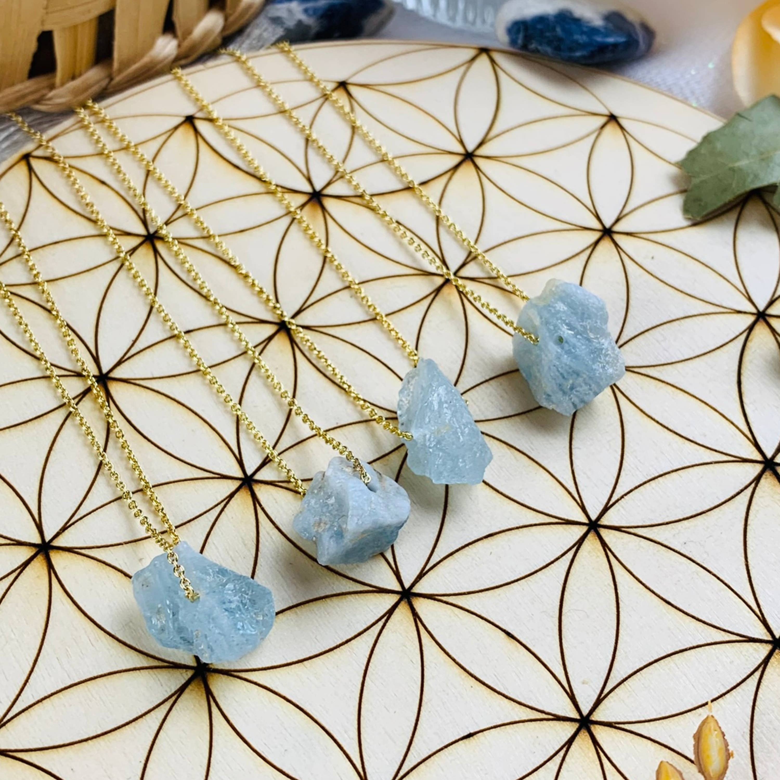 Soul Charms - Wholesale Pendant/Charm Necklace - Dainty Raw Crystal 14K Gold, Silver Birthstone Necklace33