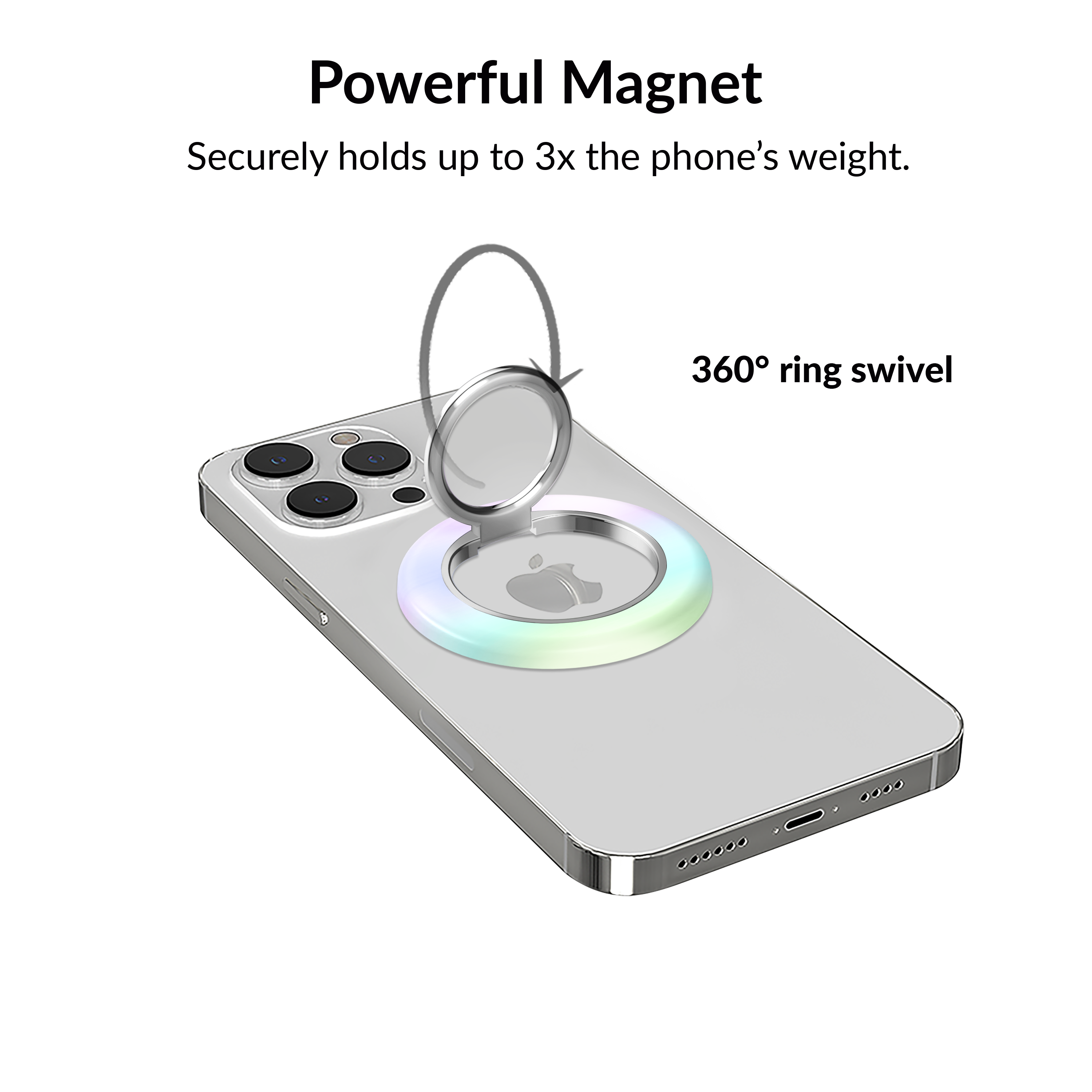 VELVET CAVIAR - Wholesale Phone Grip - Magnetic Phone Ring & Stand - White Opal2