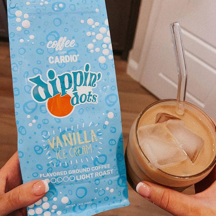 Coffee Over Cardio® - Wholesale Ground Coffee - Dippin' Dots® Vanilla Ice Cream Flavored Ground Coffee3
