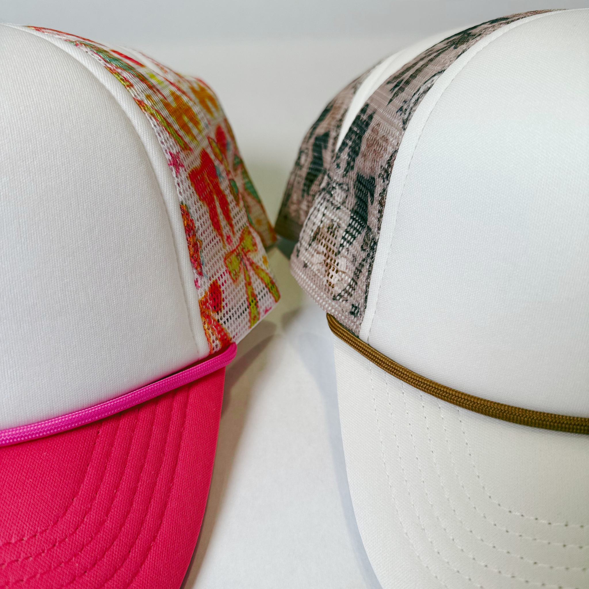 TEELUX - Wholesale Trucker Hat - Unisex - TEELUX - BOW TRUCKER HAT BLANK -  Neutral brown3