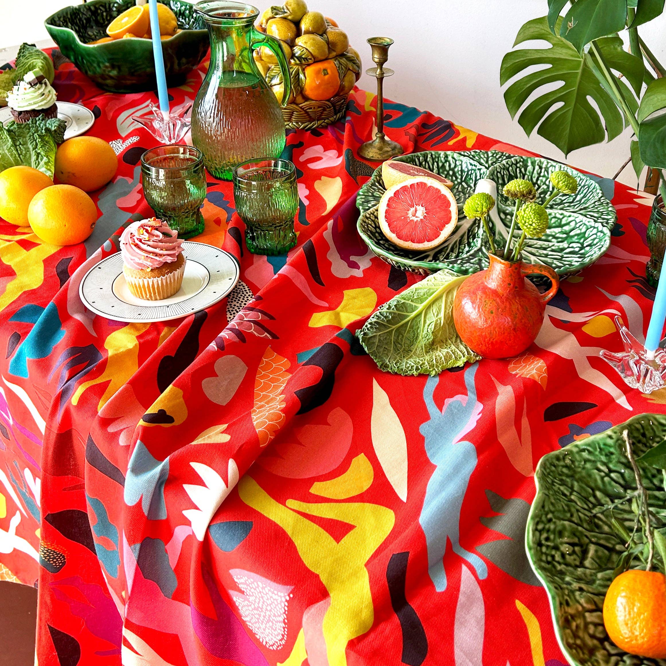 Dora Nola - Wholesale Tablecloth - All the Way Tablecloth with pompoms1