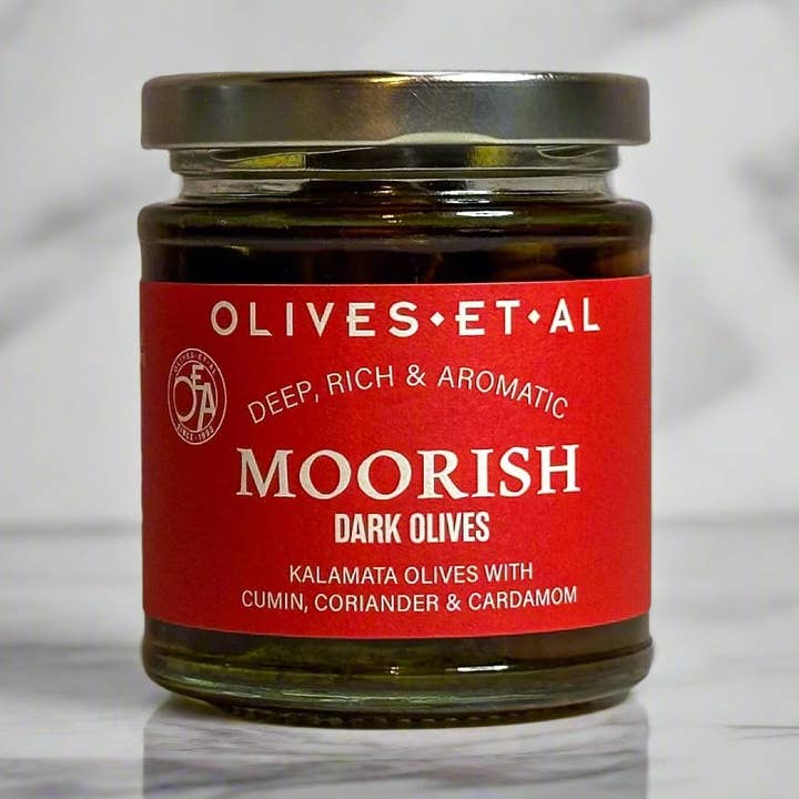 Moorish Cumin & Coriander Whole Olives for Hampers & Gifting for wholesale by Olives Et Al