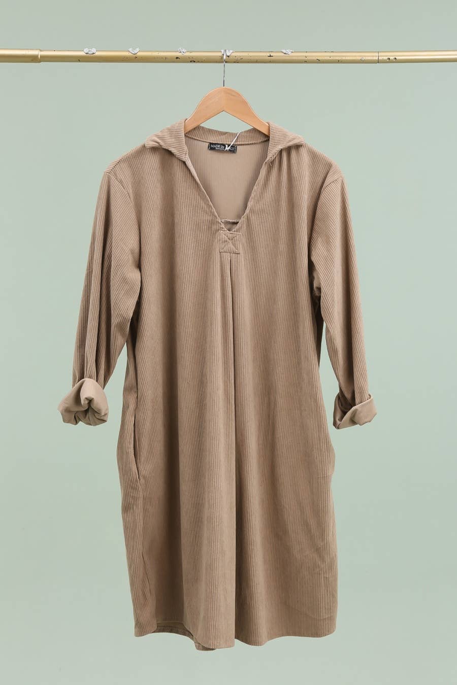 la maison des fibres naturelles - Wholesale Dress - Women's - Ribbed dress 8216 5% Elastane 20% Cotton 75% Polyester9