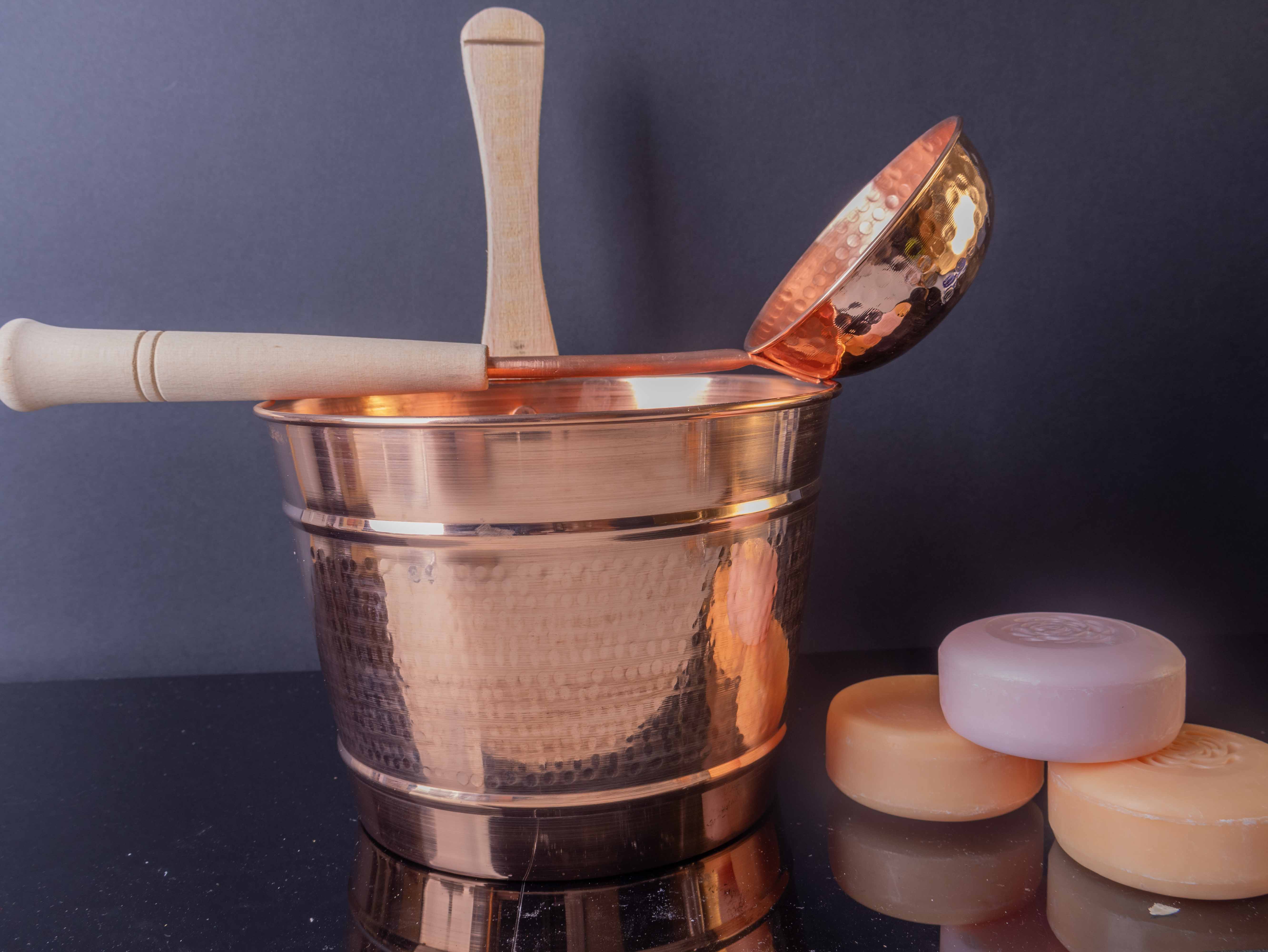 Kayrana - Venta al por mayor Cucharones - Cucharón de cobre con mango de madera2