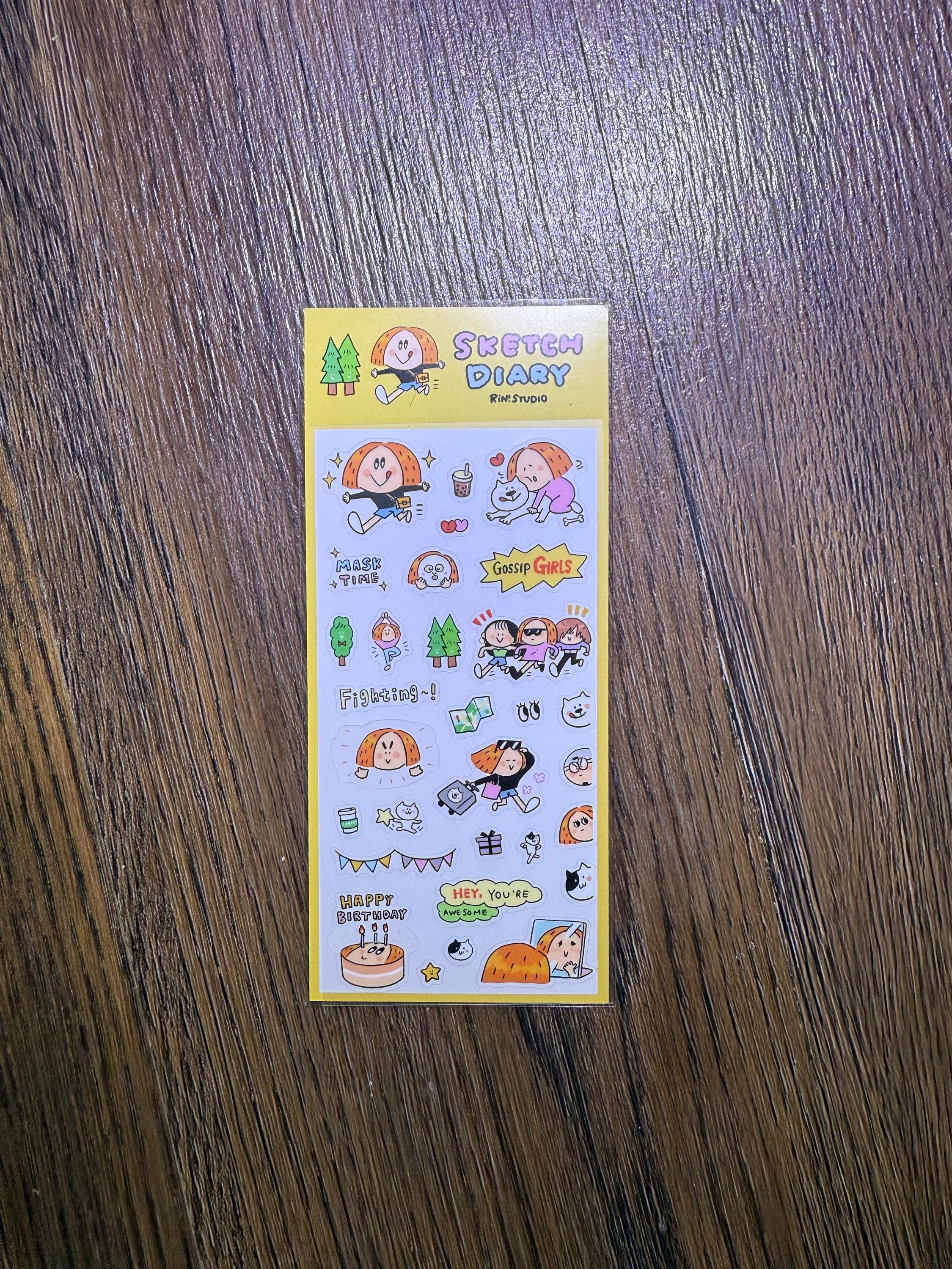 RiN! Studio US – wholesale Sticker – Kawaii PVC Stickers: Sketch Diary, Calendar Stickers4