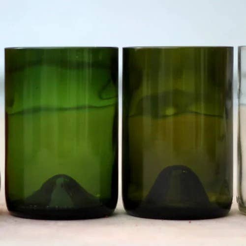 WAS A BOTTLE - Wholesale Drinking Glass/Cup - Olive Tumblers Made from Wine bottles3
