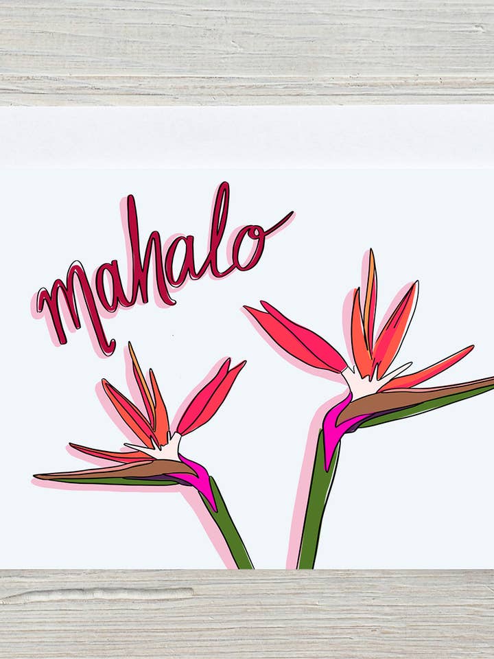 Mahalo Greeting Card for wholesale by Left Right Design