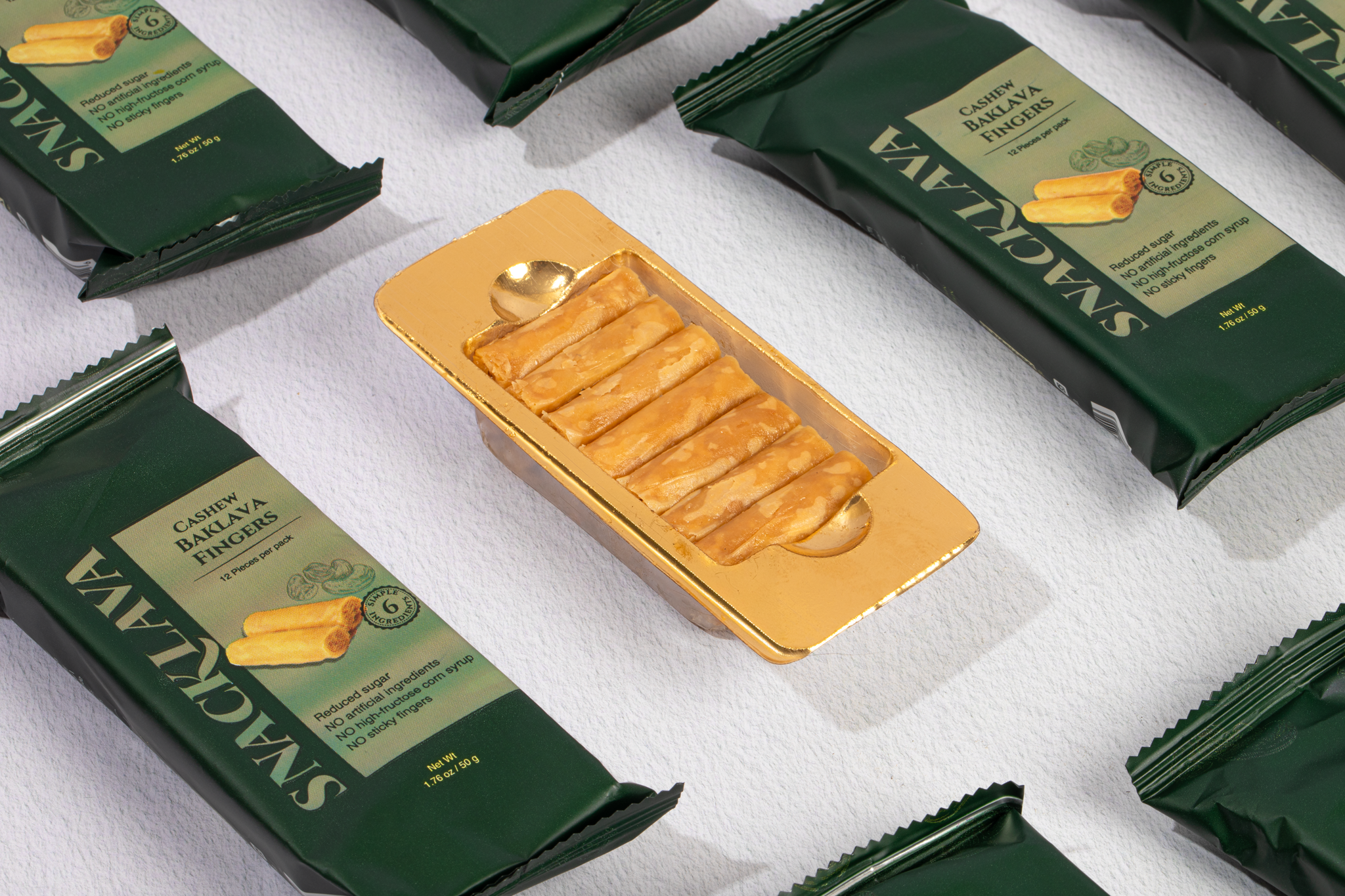 Dar Baklava, LLC (Free Shipping) - Wholesale Snack Bar - Baklava Fingers Cashew - Snacklava® | 20 Pack2