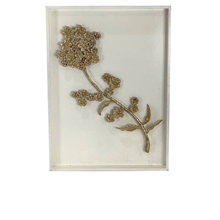 Elegance Beyond - Wholesale Decorative Tabletop Object - Vintage Brass Shadow Box - Clear Lacquer Design