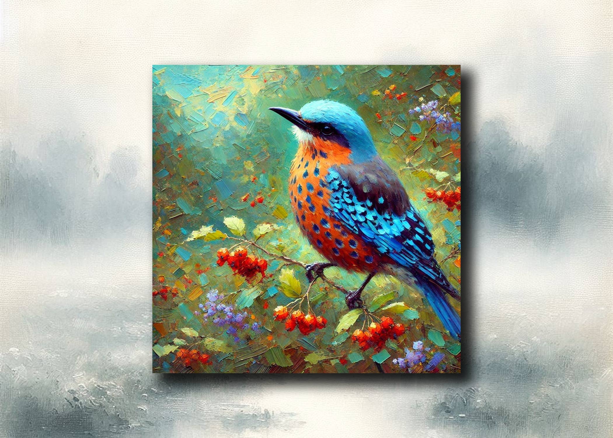 frostedgrey - Wholesale Magnet - Cotinga Fridge Magnet 55x55mm0
