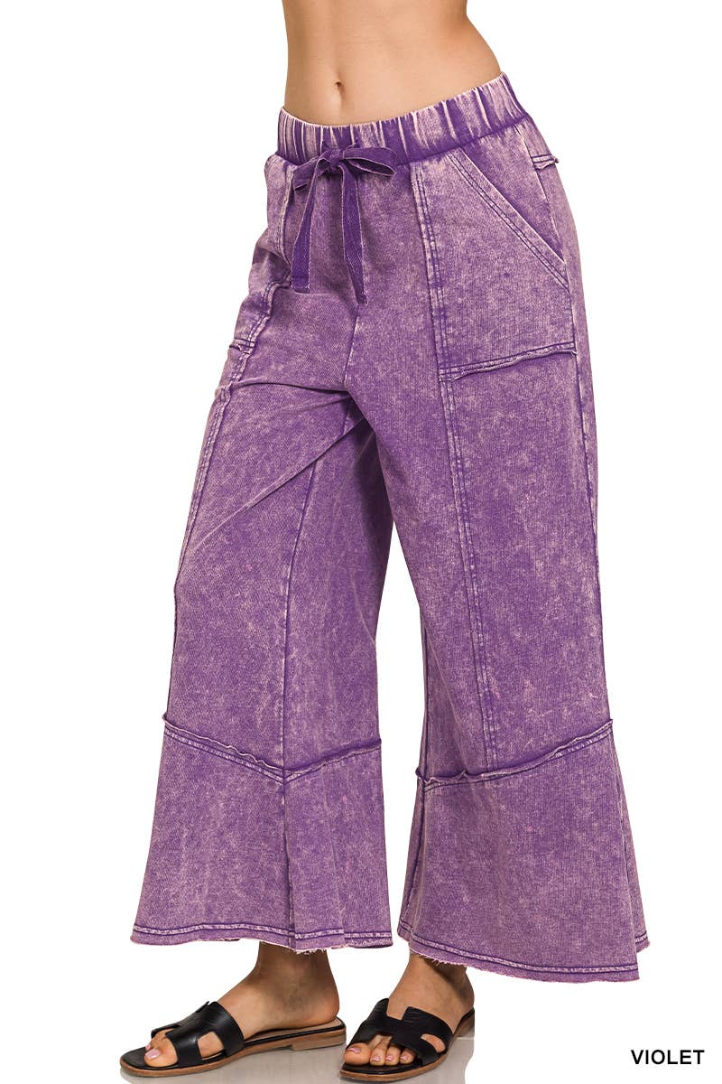 42POPS - Wholesale Pants - Women's - `.Acid wash French terry Pants w/ pockets19
