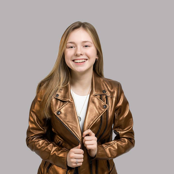 Hazelwyn Luxe Women's Lambskin Leather Jacket for wholesale by Pure Leather