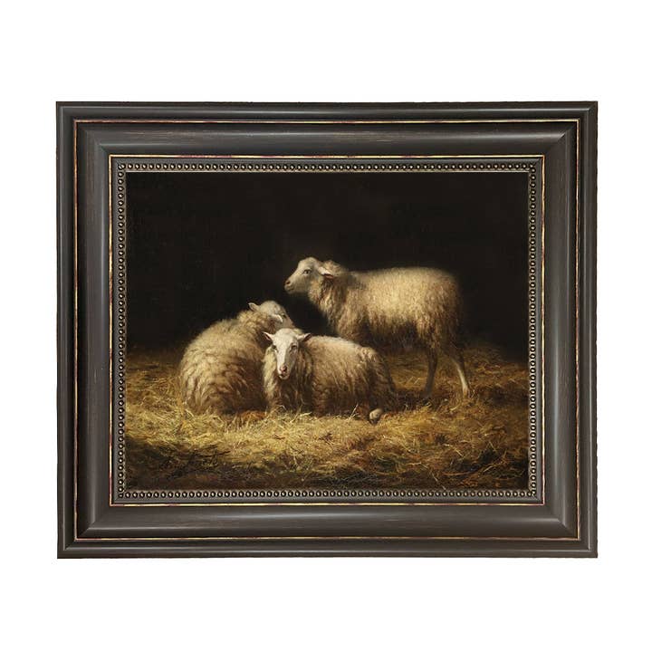 Madison Bay Co. - Historical Home Decor Reproductions - Wholesale Painting/Drawing - Sheep in the Hay Framed Painting Print on Canvas28