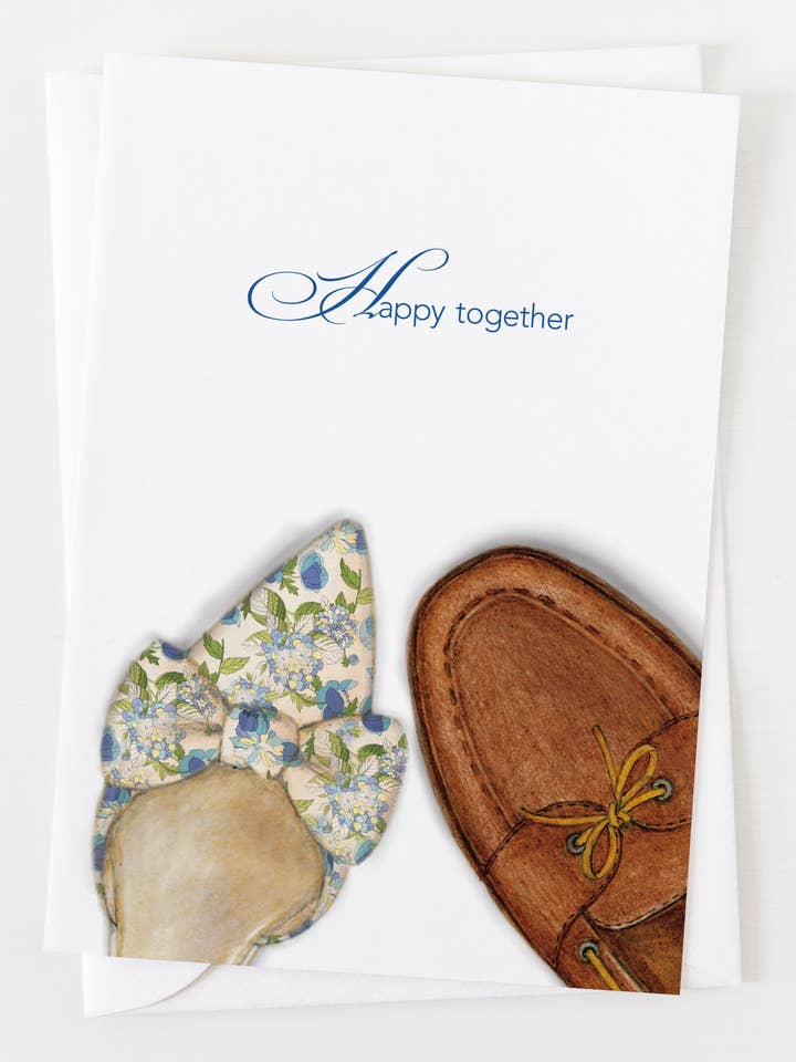 Happy Together Anniversary Glittered Greeting Card C_1226 for wholesale by Ann Scott Design