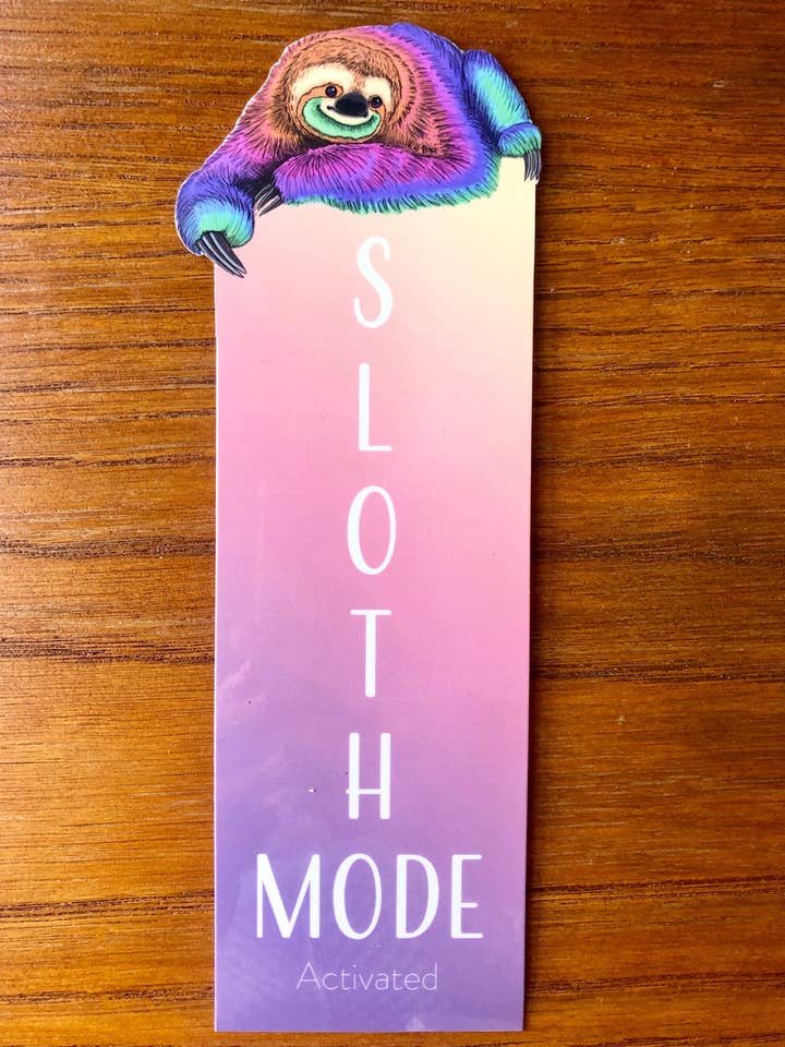 Sloth Mode Bookmark for wholesale by Golden Grove Paper