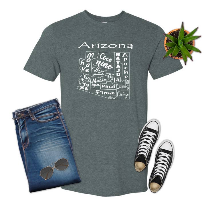 Arizona State County kortskjorte, T-shirt for engroshandel hos 316 Legacy LLC