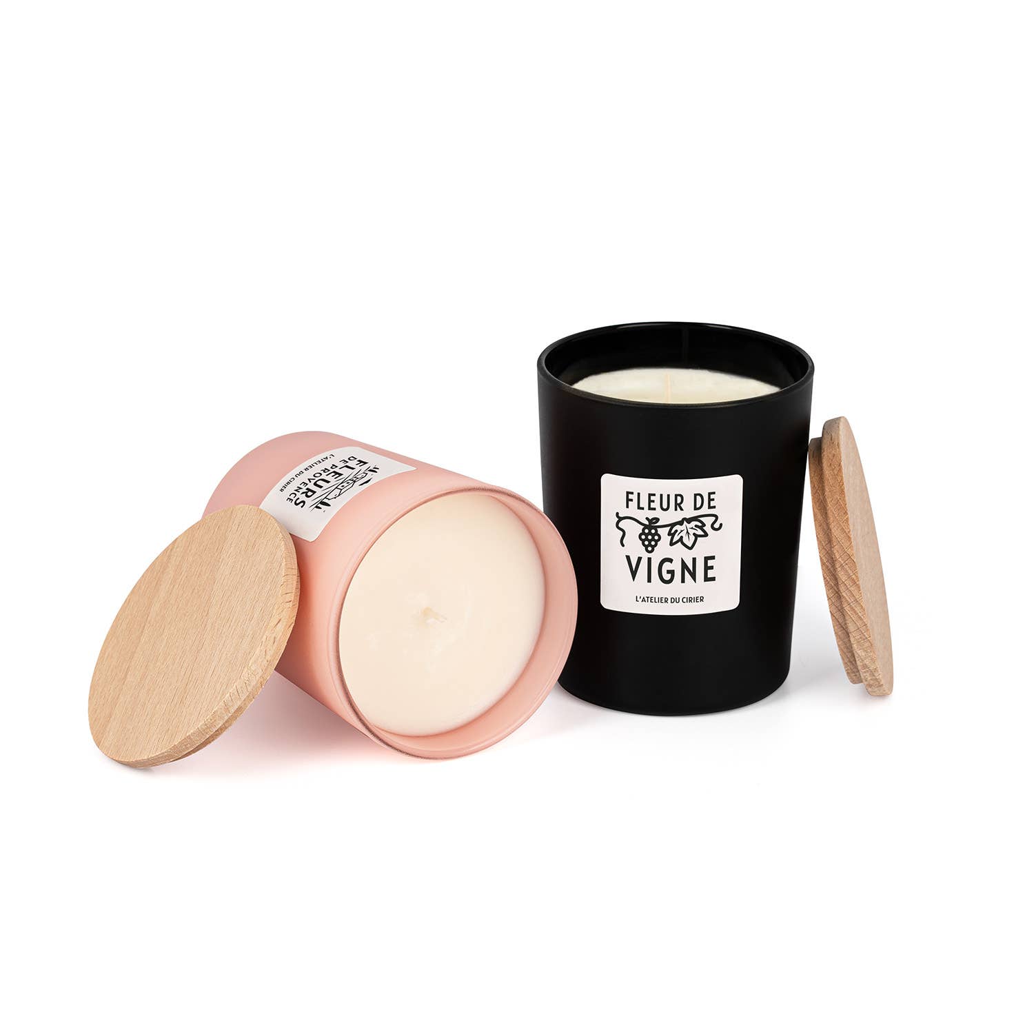 L'atelier du Cirier - Wholesale Jar/Filled Candle - Set of 6 candles: 3 Provence flowers and 3 vine flowers