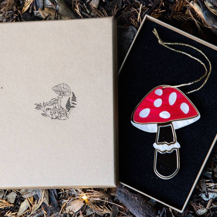 Fly Agaric Mushroom Ornament for wholesale by Suzanne Oddy Design Limited