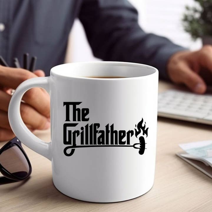 The Grillfather Funny Father's Day 11 oz Coffee Mug for wholesale by Sister Ray