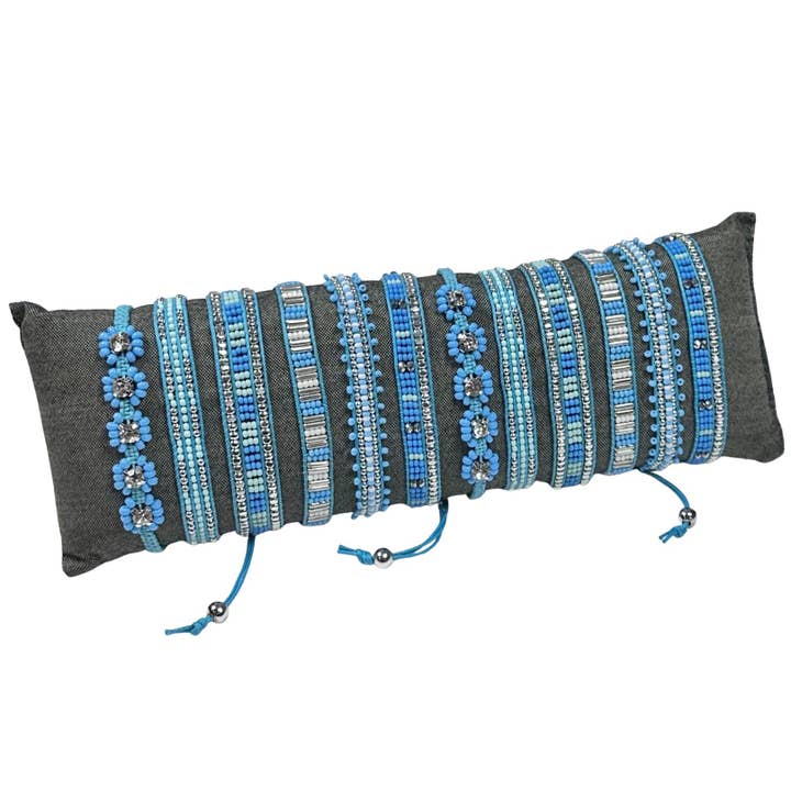 Bracelet à tirer perlé Nicole Color Love 12 pièces pour la vente par Pink House Imports