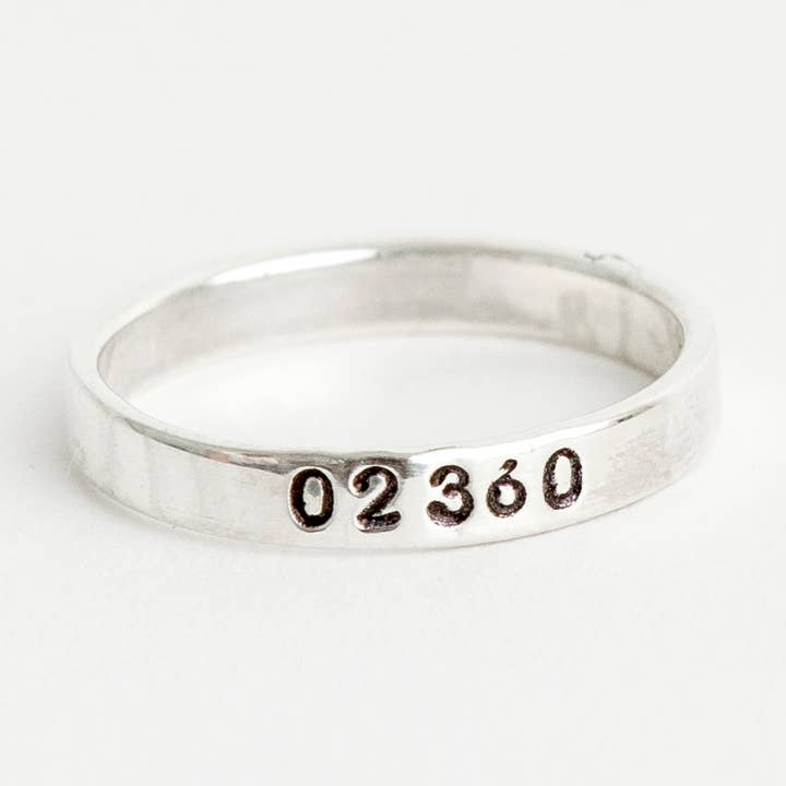 Nautically Northern - Wholesale Band/Stacked Ring - Zip Code Ring0
