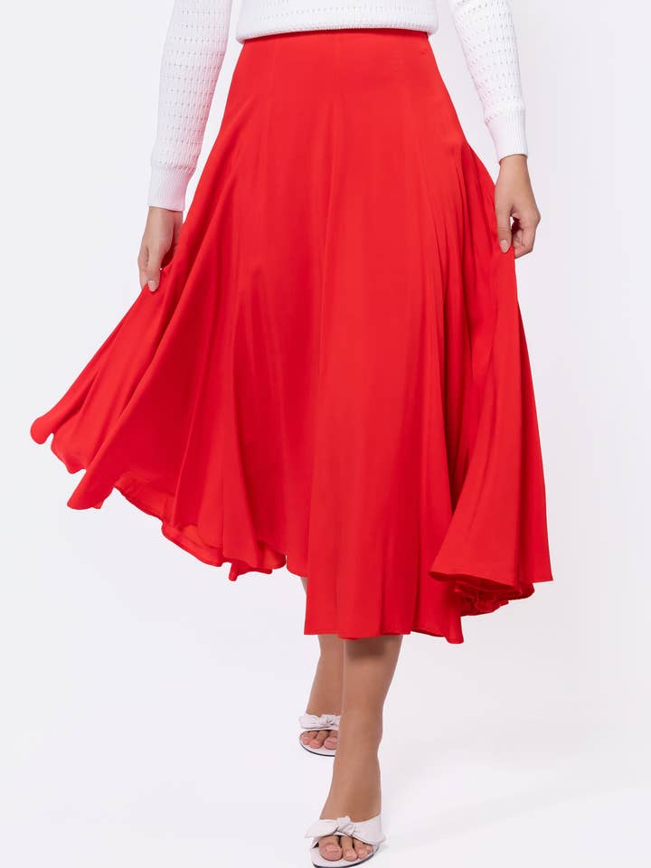 Calia Skirt (Red) for wholesale by Yakira Bella